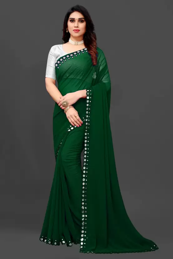 Side Mirror Styles Georgette Party Wear Sarees Catalog